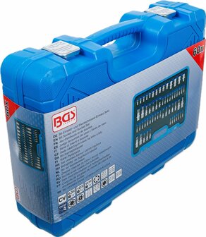Serie di inserti e bussole profilo a E / profilo a T (per Torx) / profilo a T (per Torx) con alesatura / profilo a TP (per Torx Plus) 60 pz
