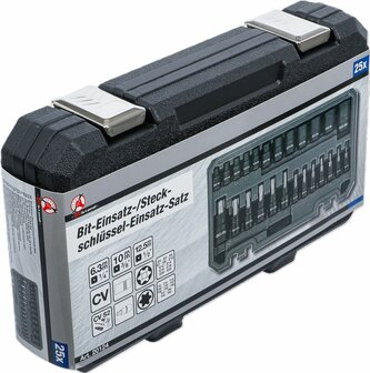Set chiavi a bussola (1/4), (3/8), (1/2) profilo a E/T (per Torx) 25 pz