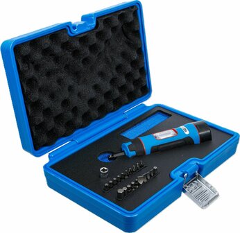 Serie di cacciavite dinamometrico compatto con serie di inserti (1/4) 1 - 8 Nm 22 pz