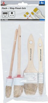 Set di spazzole piatti / anulari 4 pz