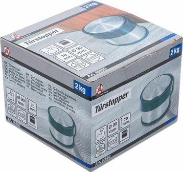 Fermaporta acciaio inox 90 x 70 mm 2 kg