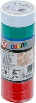Set di nastri adesivi colorati 18 mm x 3 m, 8 pezzi