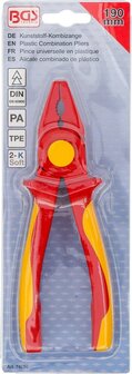 Pinza combinata in plastica con isolamento di protezione 190 mm