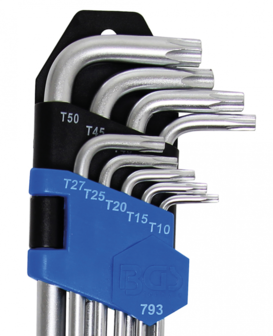 Set di chiavi a T extra lunghe (per Torx) T10 - T50 9 pezzi
