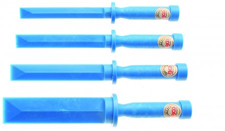 Set di raschietti in plastica 19 - 22 - 25 - 25 - 38 mm di larghezza 4 pezzi