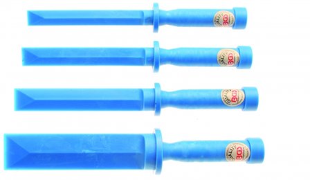 Set di raschietti in plastica 19 - 22 - 25 - 25 - 38 mm di larghezza 4 pezzi