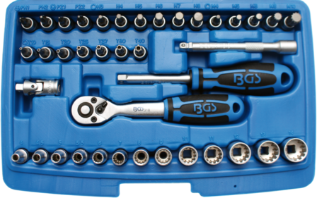 Serie di bussole Gear Lock 6,3 mm (1/4) 38 pz