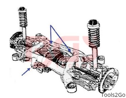 Set di utensili per silent block per BMW E38, E39 7 pz