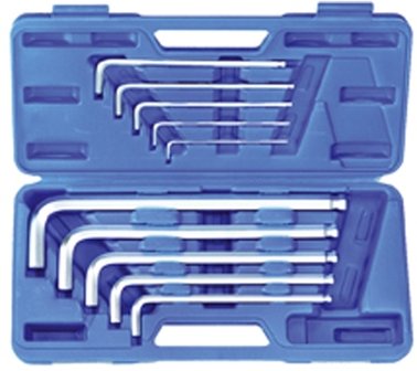 Serie di chiavi ad angolo Max esagono interno 3 - 17 mm 10 pz
