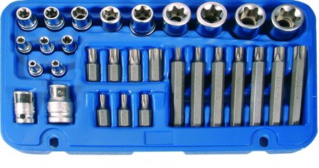 Set di punte e tappi torx interno  30 pezzi