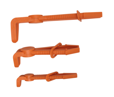 Set di pinze per tubi flessibili curvate a 90&deg; 155-220 mm, 3 pezzi