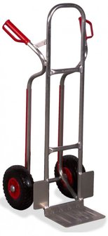 Carrello in alluminio Alto 250 kg Pneumatici PU (MW) 270x200 mm