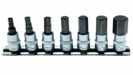 Tappi bit 1/4, 7 parti, presa 4-12 mm