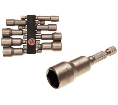 Serie di bussole esagonali attacco esagono esterno 6,3 mm (1/4) 6 - 13 mm 8 pz