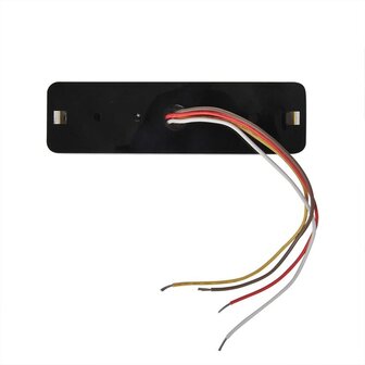 Fanale posteriore 12 24V 3 funzioni 135x38mm LED con supporto nero