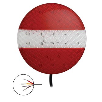 Fanale posteriore 12 24V 3 funzioni 140mm STI LED