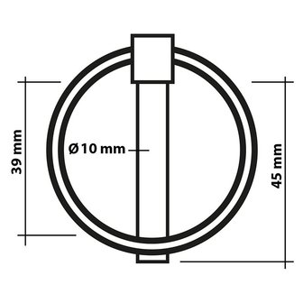 Perno di bloccaggio 10mm con anello