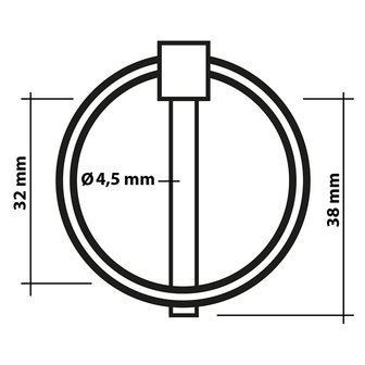 Coppiglia 4 5mm con anello
