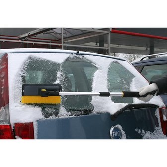 Spazzola per neve con tergivetro e raschiaghiaccio + manico telescopico