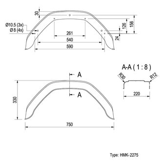 Parafango in plastica 14 pollici (2275)