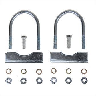 Staffa a U rotonda 60 70mm per morsetto ruota anteriore - set da 2 pezzi