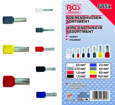 Assortimento di maniche per terminali centrali, 685 pezzi