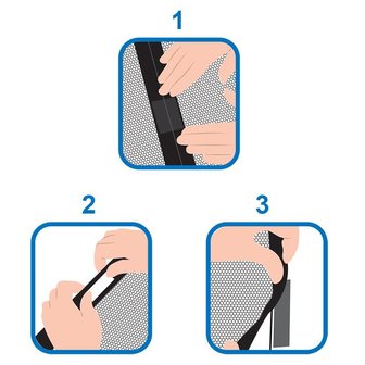 Zanzariera per porta con chiusura magnetica