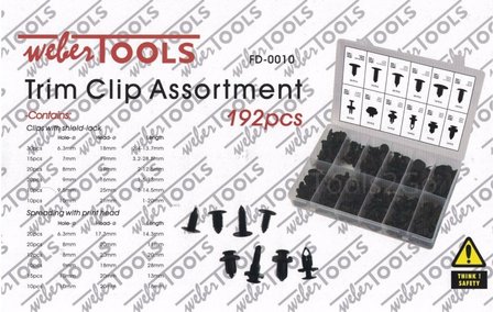 Assortimento di clip per tappezzeria 192 parti