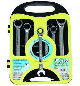 Serie di chiavi combinate a cricchetto 8 - 19 mm 7 pz