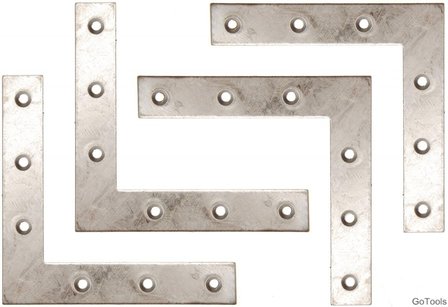 Kit staffa in acciaio in 4 pezzi, 100x100x15 mm