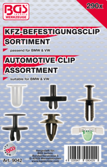 Assortimento clip di fissaggio per BMW, VW 290 pz