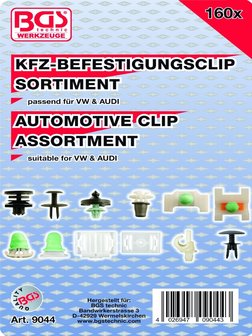 Assortimento, clip per tappezzeria per Audi &amp; VW, 160 pezzi