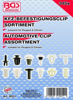 Assortimento, clip di rivestimento per Peugeot &amp; Lemon, 345