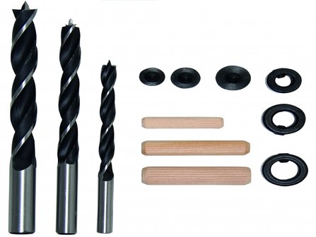 Serie di tasselli e punte per legno 6 - 10 mm 43 pz