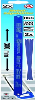 Serie di lame HSS per seghetto 13 x 300 mm 2 pz