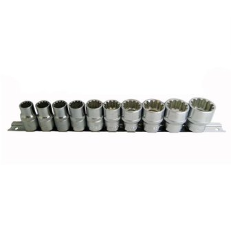 Set di bussole 1/2 Spline 10 pezzi