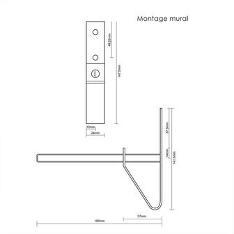 Set porta pneumatici 2 pezzi montaggio a parete