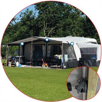 Clip per tenda da sole con chiusura a torsione - set da 3 pezzi