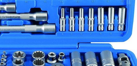 Serie di bussole Gear Lock 6,3 mm (1/4) / 10 mm (3/8) / 12,5 mm (1/2) 192 pz