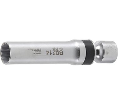 Inserto snodato per candele poligonale con molla 10 mm (3/8) 14 mm