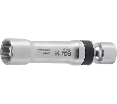 Inserto snodato per candele poligonale con molla 10 mm (3/8) 16 mm