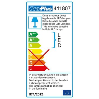 Apparecchio per montaggio a plafoniera 30 LED 12V 550lm 22x200x200x90mm