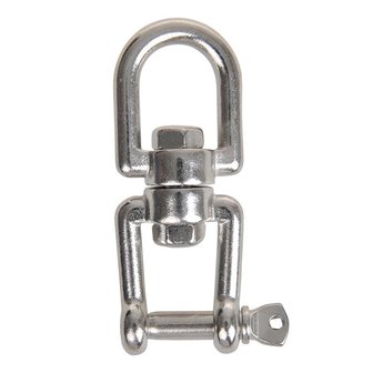 Lucchetto girevole 8mm  acciaio inox A4 AISI 316  occhio forcella  2.500 daN