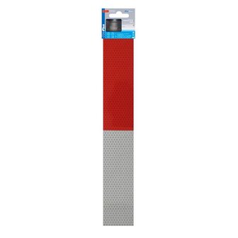 Nastro riflettente 5x30cm rosso/bianco set di 2 pezzi