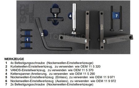 Modulo per carrelli portautensili 1/3: set di manutenzione motore per BMW S65