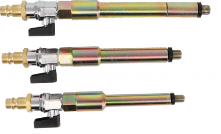 Serie di adattatori pneumatici per fori di candelette M8 x 1,0 - M10 x 1,0 - M10 x 1,25 mm 3 pz