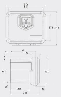 Cassetta degli attrezzi Welvet 28,5L / 34,0x41,0x34,8cm