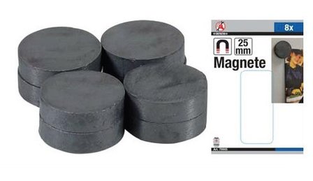 Serie di magneti ceramico &Oslash; 25 mm 6 pz