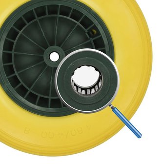 Pneumatico PU con cerchio in plastica 16- 4.00-8 compreso asse 20mm