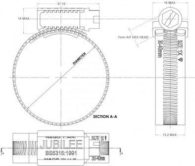 Fascetta stringitubo in acciaio inox